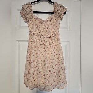 Trixxi Cream Floral Mini Dress